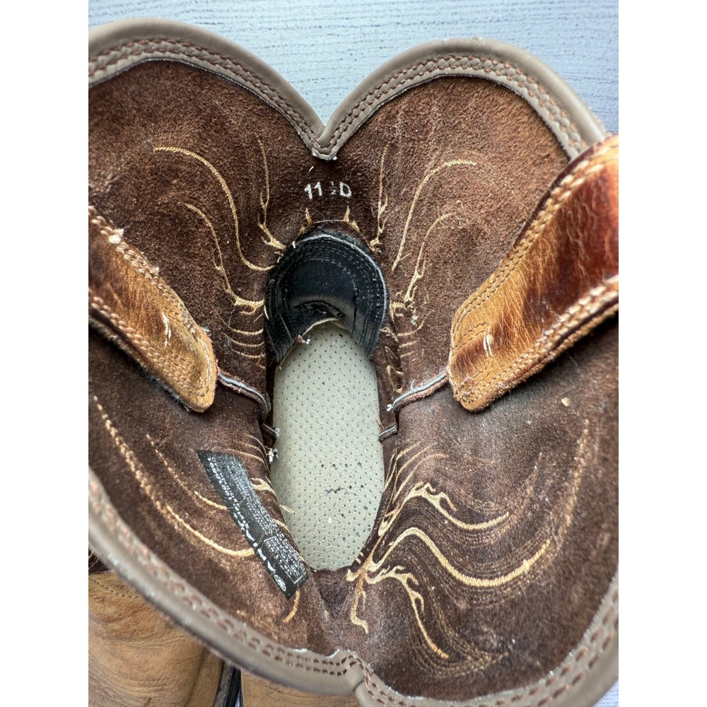 Ariat Mens 11 D Brown‎ Leather Flame Western Cowboy Boots Style 10010891 - Picture 2 of 9